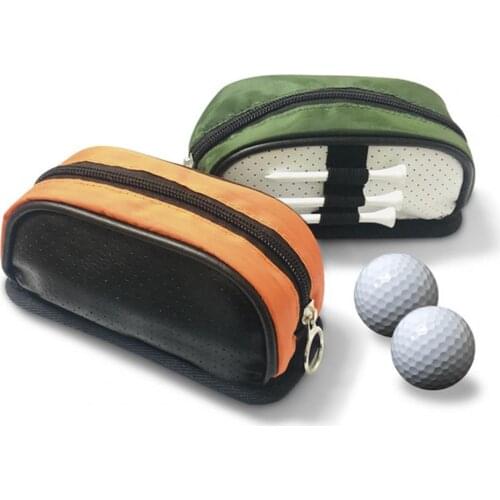 Golf Ball Bag Pearly Gates PU Leather Golf Bags Portable Mini Handbag Pack Tee Key Markers Colorful For Man Women