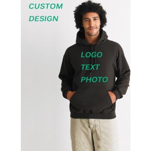 2018 Custom Logo Sweatshirt Hat Hoodies Men Jackets Men Sweatshirt Solid Mens Hoodies Casual Moleton Masculino Advertizing