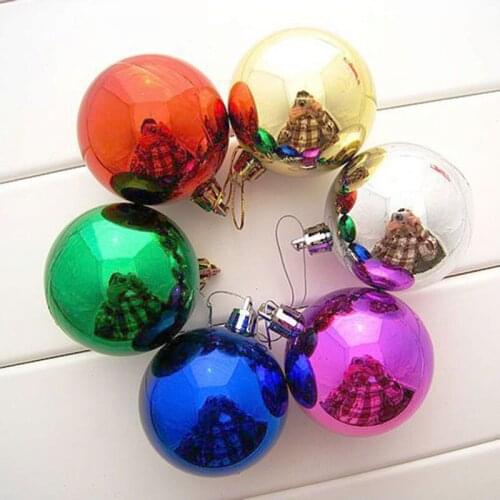 12pcs 3cm multicolor gold Champagne Metallic Electroplating Christmas Balls Decor xmas tree ornaments for home New Year Gift