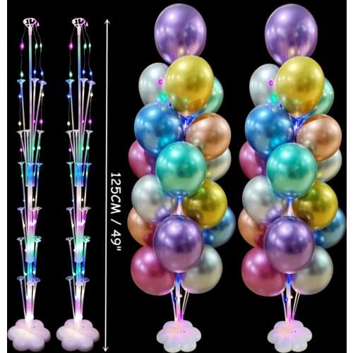7/13/19 Tube Balloon Column Birthday Balloon Stand Birthday Party Decoration Adult Kids Baby Shower Wedding Event Party Supplies