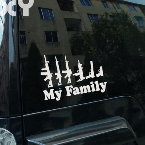 XY Car Styling Gun My Family Vinyl Sticker Decals Truck Auto Motor Sticker Decals