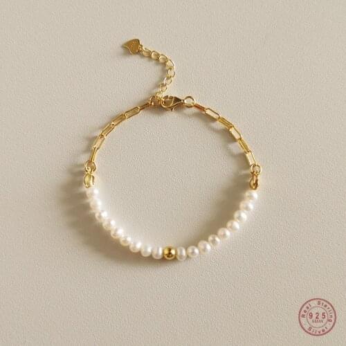 925 Sterling Silver Vintage Pearl Chain Bracelet For Women Light Luxury Temperament Wedding Party Jewelry Girlfriend Gift