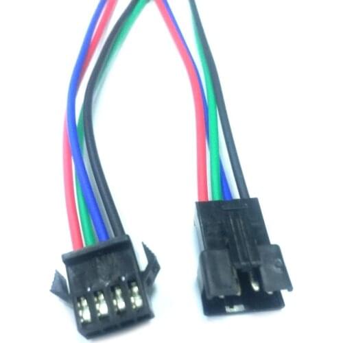 100 sets JST 2.5 SM 4 Pin Battery Connector Plug Female & Male with 150MM Wire