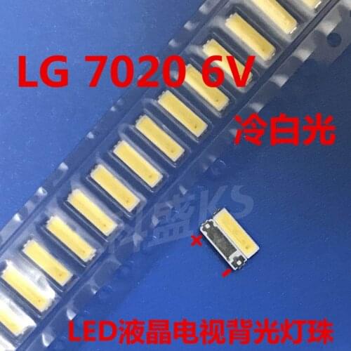 100 Pezzi/lottp riparazione LG 7020 6 V 0.5 W 80MA per TV LED retroilluminazione luce di striscia