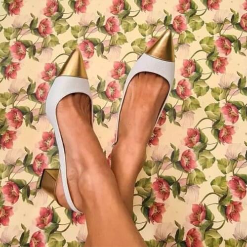 2021 Women Buckle Square Heels Metal Sandals Female Pointed Toe Sexy Party Office Shoes Ladies Summer New Footwear Big Size