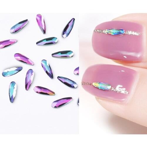 5 pcs 3D Crystals Rhinestones For Nails AB Flat Back Decorations Nail Art Decorations Nails Accessories Diamond Manicure