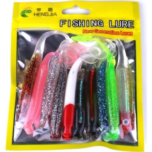 50pcs 5G 10CM Soft Fishing Lure Rubber Plastic Bait Artificial Bait Fishing Tackle Fly Wobblers Trout Catfish Silicone Swimbait