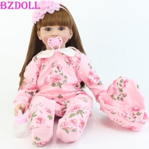 60cm Special Offer Silicone Vinyl Reborn Baby Doll Toy Princess Toddler Lifelike Alive Bebe Bonecas Kid Birthday Gift