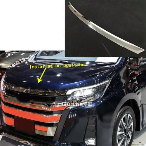 For Toyota Noah Voxy 80 Series 2014 2015 2016 2017 2018 Car Sticker Front Engine Machine Grille Grill Racing Hood Lid Trim