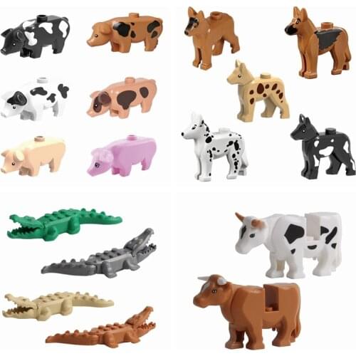 Locking Friends Pets Animals Figures with Horse Building Blocks Bricks Toys for Children Assemble Block Figure Friends Gifts