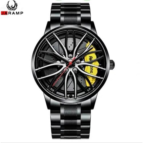 Watches Men Wheel Rim Hub Super Car Stainless Steel Waterproof Cool 3D Fashion Summer Luxurious Gift