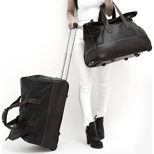 New Hot Fashion Women classic Trolley Luggage Rolling Suitcase handbag Brand Casual Wild Rolling Case Travel Bag on Wheels