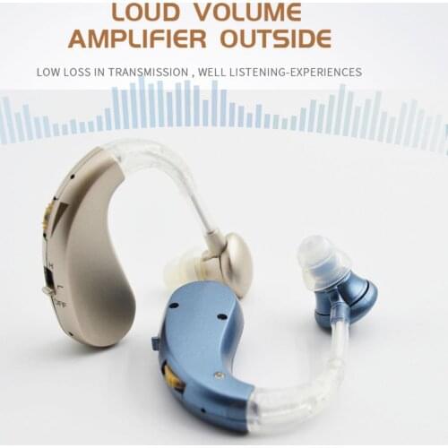 Digital Hearing Aid USB Rechargeable Sound Amplifier Hearing Aids 35hr Battery Life With Adapter 4 Silicone Tips