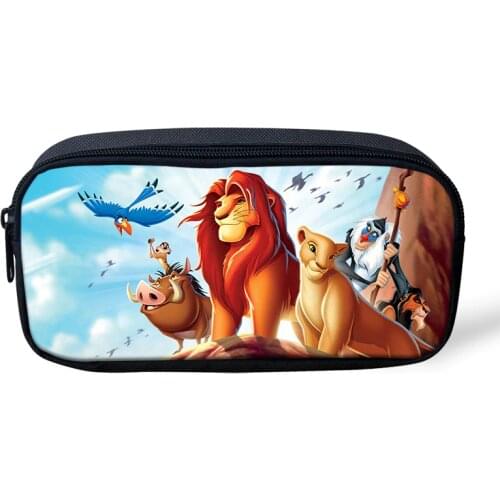 HaoYun Kids Pencil Case The Lion King Prints Pattern Students Stationery Box School Supplies Pen Bag Cartoon Design Beautician