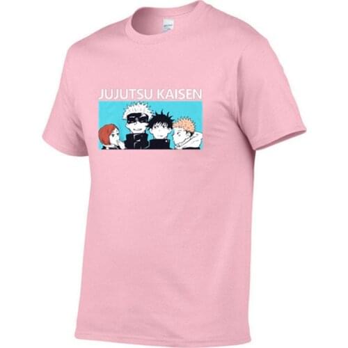 Harajuku Mens T-shirt Jiu-Jitsu Kaisen Printed Mens Short Sleeve T-shirt Cool Cartoon Anime Casual Mens Street T-shirt