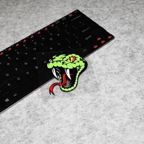 GalonDeco Green Cobra Naja Snake Head Individual Cool Car Stickers and Decals Reflective Safety Warning Mark Moto Funny Stickers