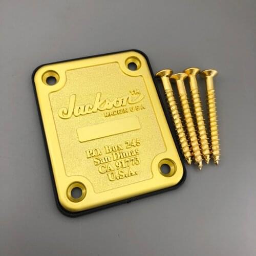 Jackson Guitar Neck plate Gold with Screws