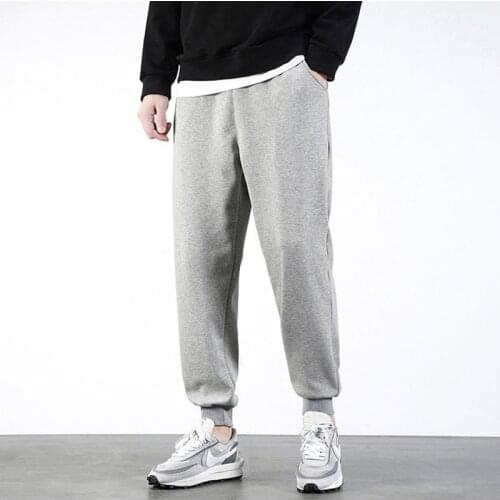 Mens jogging casual pants fitness sports pants bottoms loose sports pants trousers black gym jogging pants fleece