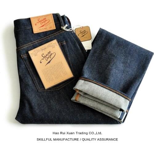 SAUCE ORIGIN 916-CL Straight Fit Jeans Men Mens Jeans Brand Selvedge Jeans Raw Denim Jeans American Cotton vintage biker jeans