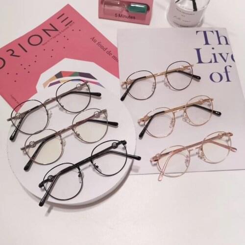 New all-in-one adult flat mirror 28030 metal frame glasses RETRO art can be equipped with myopia frame