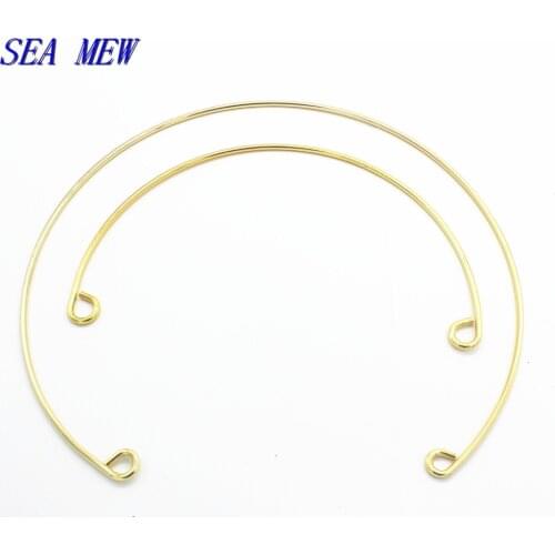 20 Sets Metal Iron Gold Silver Plated Choker Collar Base Neck Strap Necklace Jewelry Setting For Women Jewelry Making