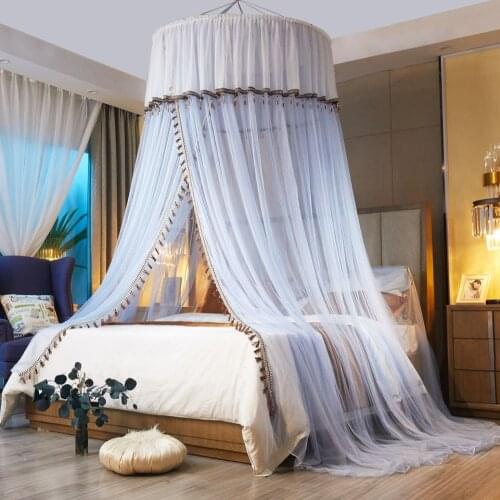 Princess Mosquito Net For Girls Romantic Mosquito Net Hung Dome Bedding Thicken Yarn Bed Valance Anti-mosquito Decor Bed Cover