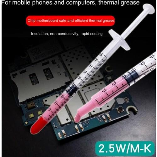 Pink 5Pcs 2.5W/M-K 0.5g Silicon CPU Heat Sink Thermal Paste Low Consistence Heatsink Plaster Easy Operation for Chips