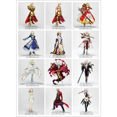Fate/Grand Order Mordred Siegfried Karna Cu Chulainn Stand Figure Cosplay Transparent Acrylic Model Plate Desk Decor Toy Gift