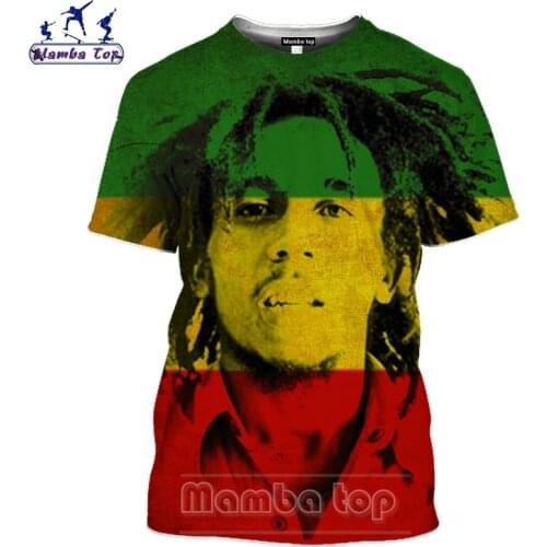Mamba top 3D Print Singer Bob Marley T Shirt Cartoon Mens T-shirts Teens High Street Men Tshirt Women Camping Unisex Sportswear