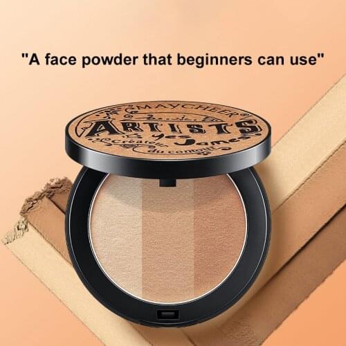 3-color Contouring Powder Three-dimensional Dual-purpose Brightening Shadow Powder Nose Shadow Silhouette Highlighter TSLM1