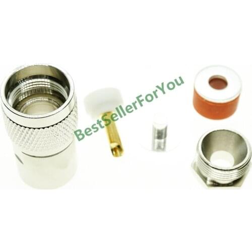 UHF Male PL-259 Plug PL259 Clamp For RG-8X RG59 RG8X LMR240 Cable RF ConnectorBrass