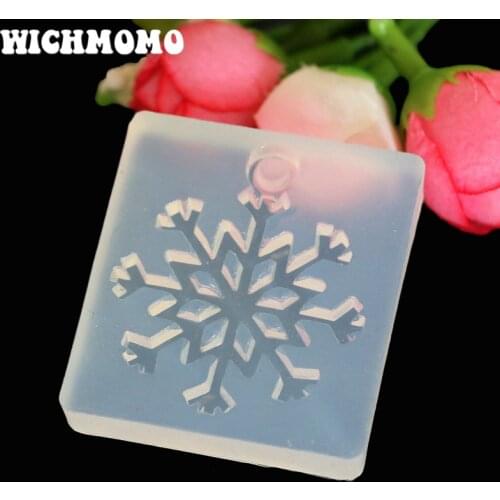 New 1PCS Snowflakes Charms Craft DIY Transparent UV Resin Liquid Silicone Combination Molds for Earring Necklace Making Jewelry