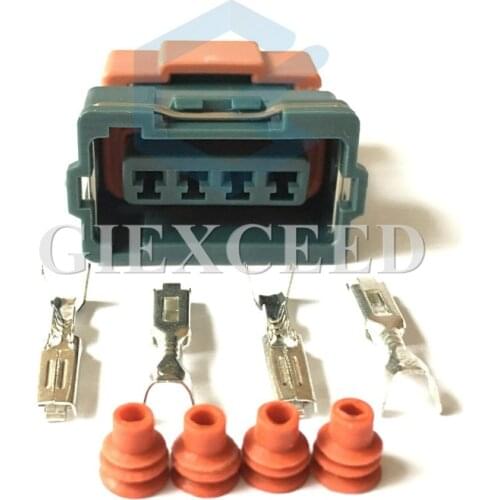 2 Sets 4 Pin Female MAFS S13 SR20 Mass Air Flow Sensor Connector AMP Tyco Plug Electrical Sealed Auto Socket
