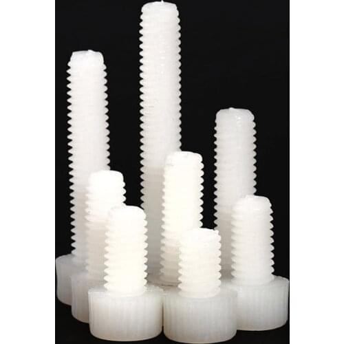 20/50Pcs DIN912 M3 M4 M5 M6 Plastic Nylon Hexagon Socket Head Cap Bolt Knurled Hand Screw