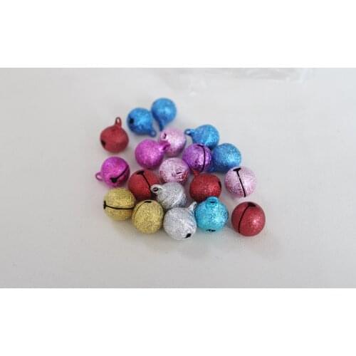 20pcs/lot 14mm mix colorful toy bell with string for diy findings