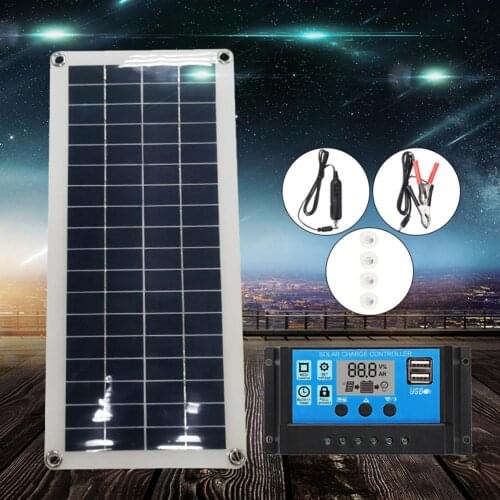 20W Polycrystalline Flexible Solar Panel Portable Multi - Purpose Mobile Phone Charging Solar Board Pump Power Supply