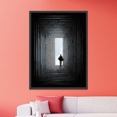 Black White Abstract Canvas Painting The End Of Time Art Wall Picture For Living Room Home Decor Posters And Prints Nordic Style