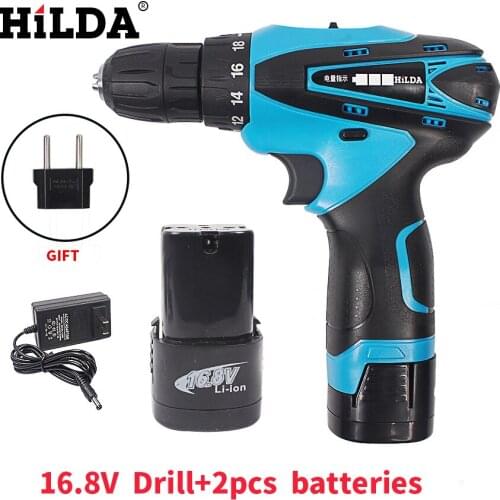 Rechargeable Lithium Battery cordless Electric Drill bit 16.8V 25V Electric Screwdriver Torque screw gun power tools