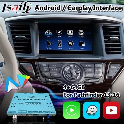 Lsailt Android Car Video Carplay Interface for Nissan Pathfinder 2013-2017 year, GPS Navigation with 4GB 64GB HDMI