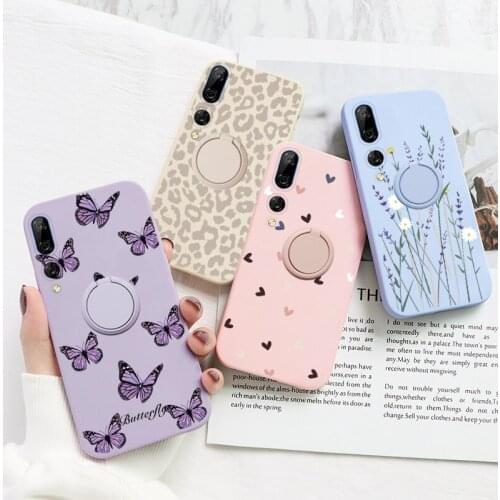 For Huawei Y9 Prime 2019 Case Butterfly Magnetic Ring Holder Silicone Phone Fundas For Huawei Y9Prime2019 HuaweiY9Prime2019 Etui