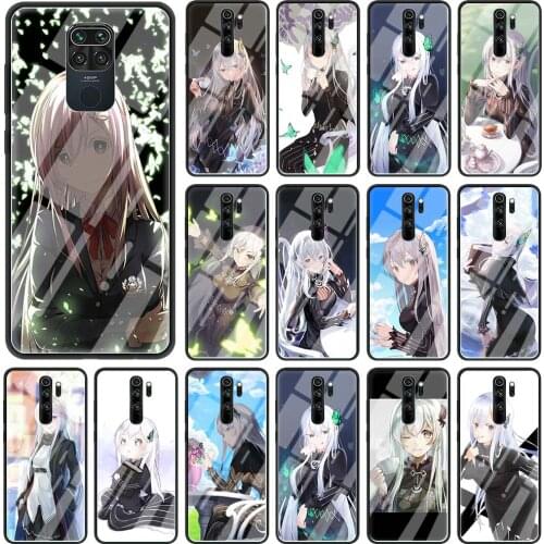 Phone Case for Xiaomi Redmi Note 9S 8 8T 9 K30 Pro K20 7 8A 9A 9C 9i Tempered Glass Funda Back Cover Re Zero Kara Echidna Anime