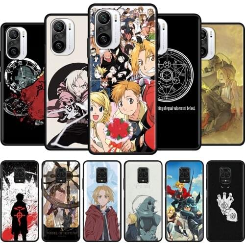 Anime FullMetal Alchemist TPU Cover For Xiaomi Redmi Note 9s 7 8t 9 8 10 K40 Pro 9a 9c 9t Black Shell Coque Soft Bumper