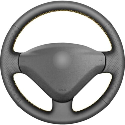 Black PU Faux Leather DIY Custom Car Steering Wheel Cover for Citroen Berlingo 2008-2016 Jumpy 2009-2016 Toyota Proace 2013-2016