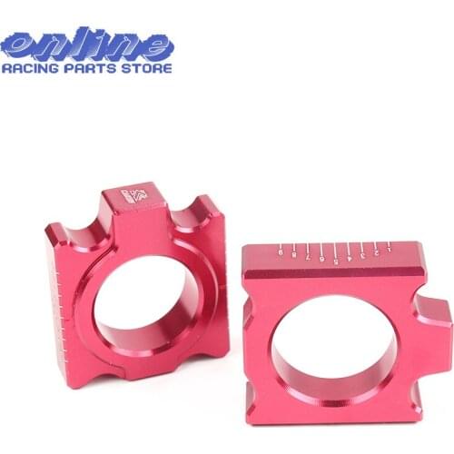 CNC Aluminum Rear Chain Adjuster Axle blocks for CR125/250R CRF250R/250X 450R/450X Dirt bike Motortcycle Motocross free shipping