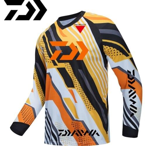 DAIWA 2021 Fishing Clothing Summer Long Sleeve Deep Sea Sunscreen Breathable Clothes Anti-UV Ultrathin Shirt Pesca DAIWA Pesca