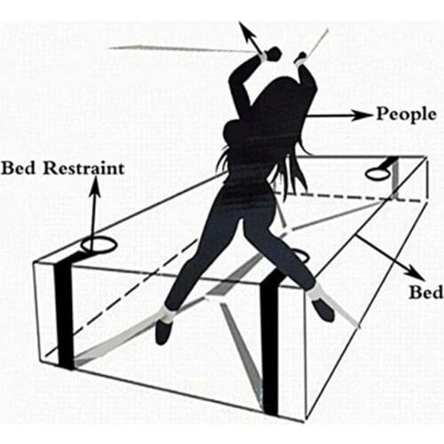Adult Erotic Toy Handcuffs & Ankle Cuffs BDSM Bondage Under Bed Restraint Bondage Fetish Slave Sex Products Sex Toys For Couples