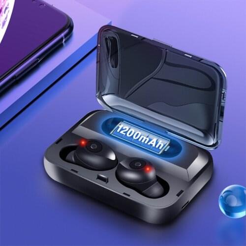 F9-3 Bluetooth Earphones TWS 5.0V Waterproof HD Stereo Wireless earbuds Noise Cancelling Gaming Headset LED Power display