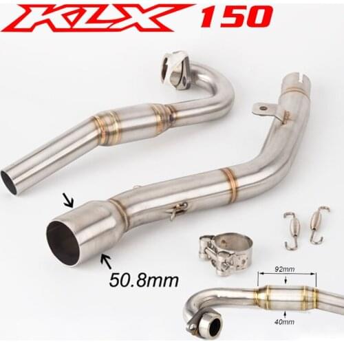 KLX150 KLX150BF KLX150L 51mm slip-on exhaust elbow headers link pipe off-road pit-bike dirt bike escape moto for Kawasaki KLX150