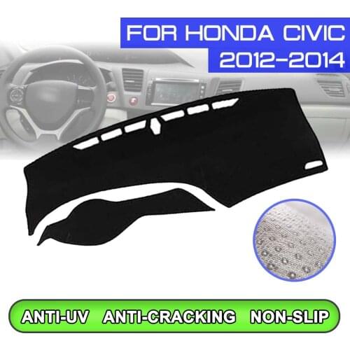 Car Dashboard Mat Anti-dirty Non-slip Dash Cover Mat UV Protection Shade Sticker for Honda Civic 2012 2013 2014