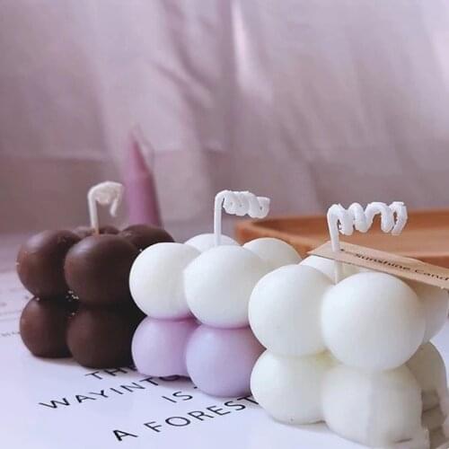 Diy cube wax mold DIY Candles Mould Soy wax Candles mold Aromatherapy Plaster Candle 3d Silicone Mold Hand-made Soy Candles mold